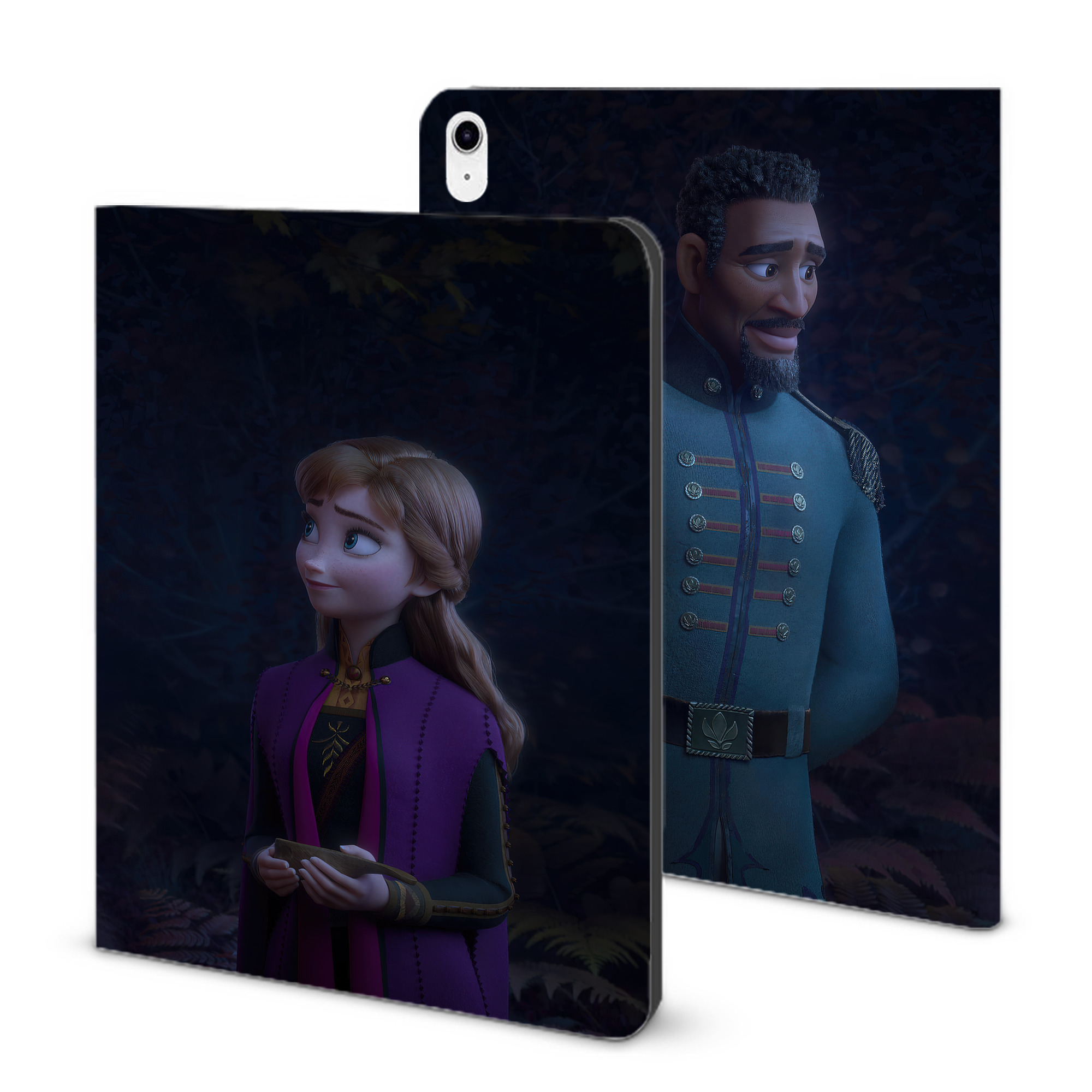 （画像用） アナと雪の女王 アンナ エルサ Frozen Anna Elsa IPad ケース ブック型 PUレザー TPU 耐衝撃 軽量 薄型 ペン収納なし 全面保護 IPad 各モデル対応